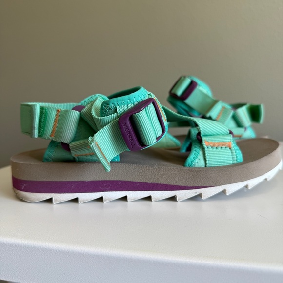 Merrell Alpine Strap Womens 7 Mint Green Sandals - Picture 2 of 10
